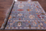 Grey Turkish Oushak Hand Knotted Wool Rug - 8' 1" X 9' 6" - Golden Nile