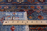 Blue Tribal Persian Gabbeh Handmade Wool Rug - 4' 11" X 6' 9" - Golden Nile