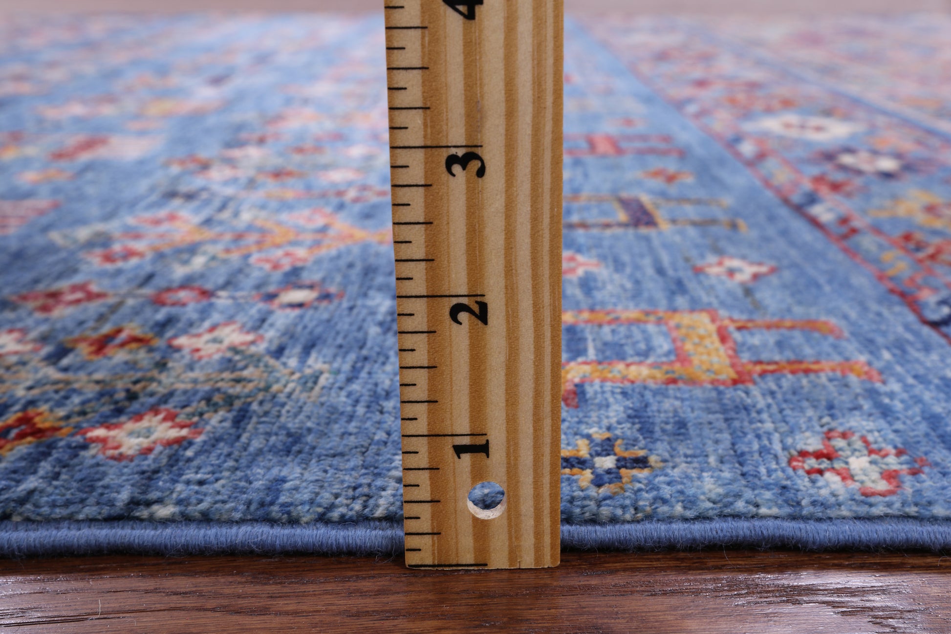 Blue Tribal Persian Gabbeh Handmade Wool Rug - 4' 11" X 6' 9" - Golden Nile