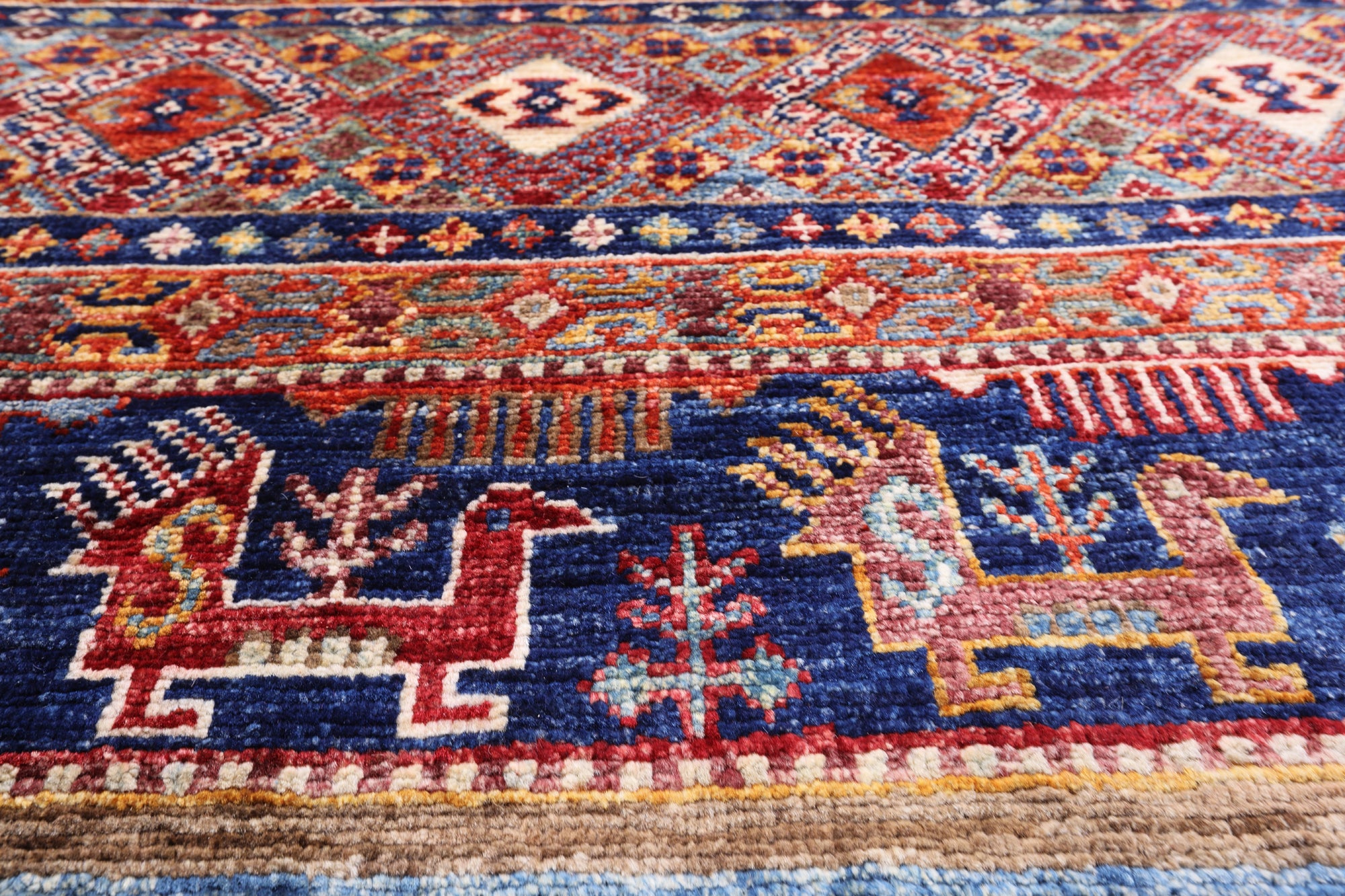 Tribal Persian Gabbeh Hand Knotted Wool Rug - 4' 8" X 6' 8" - Golden Nile