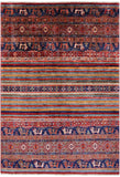 Tribal Persian Gabbeh Hand Knotted Wool Rug - 4' 8" X 6' 8" - Golden Nile