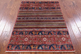 Khorjin Persian Gabbeh Hand Knotted Wool Rug - 3' 3" X 4' 9" - Golden Nile