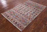 Tribal Persian Gabbeh Handmade Wool Rug - 3' 3" X 5' 2" - Golden Nile