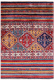 Tribal Persian Gabbeh Handmade Wool Rug - 3' 3" X 4' 9" - Golden Nile
