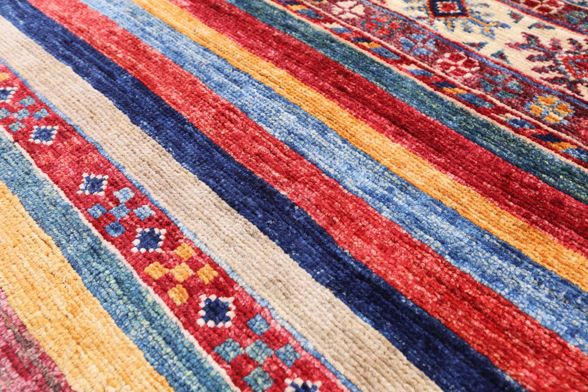 Tribal Persian Gabbeh Handmade Wool Rug - 3' 3" X 4' 9" - Golden Nile