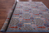 Blue Persian Ziegler Hand Knotted Wool Rug - 9' 9" X 14' 1" - Golden Nile