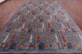 Blue Persian Ziegler Hand Knotted Wool Rug - 9' 9" X 14' 1" - Golden Nile