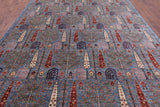 Blue Persian Ziegler Hand Knotted Wool Rug - 9' 9" X 14' 1" - Golden Nile