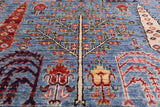 Blue Persian Ziegler Hand Knotted Wool Rug - 9' 9" X 14' 1" - Golden Nile