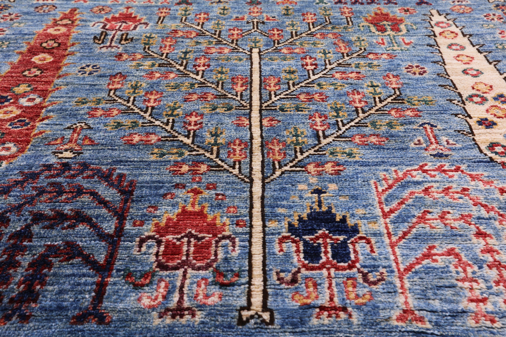 Blue Persian Ziegler Hand Knotted Wool Rug - 9' 9" X 14' 1" - Golden Nile