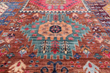 Persian Fine Serapi Hand Knotted Wool Rug - 8' 5" X 9' 8" - Golden Nile