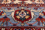 Red Persian Fine Serapi Hand Knotted Wool Rug - 8' 11" X 11' 9" - Golden Nile