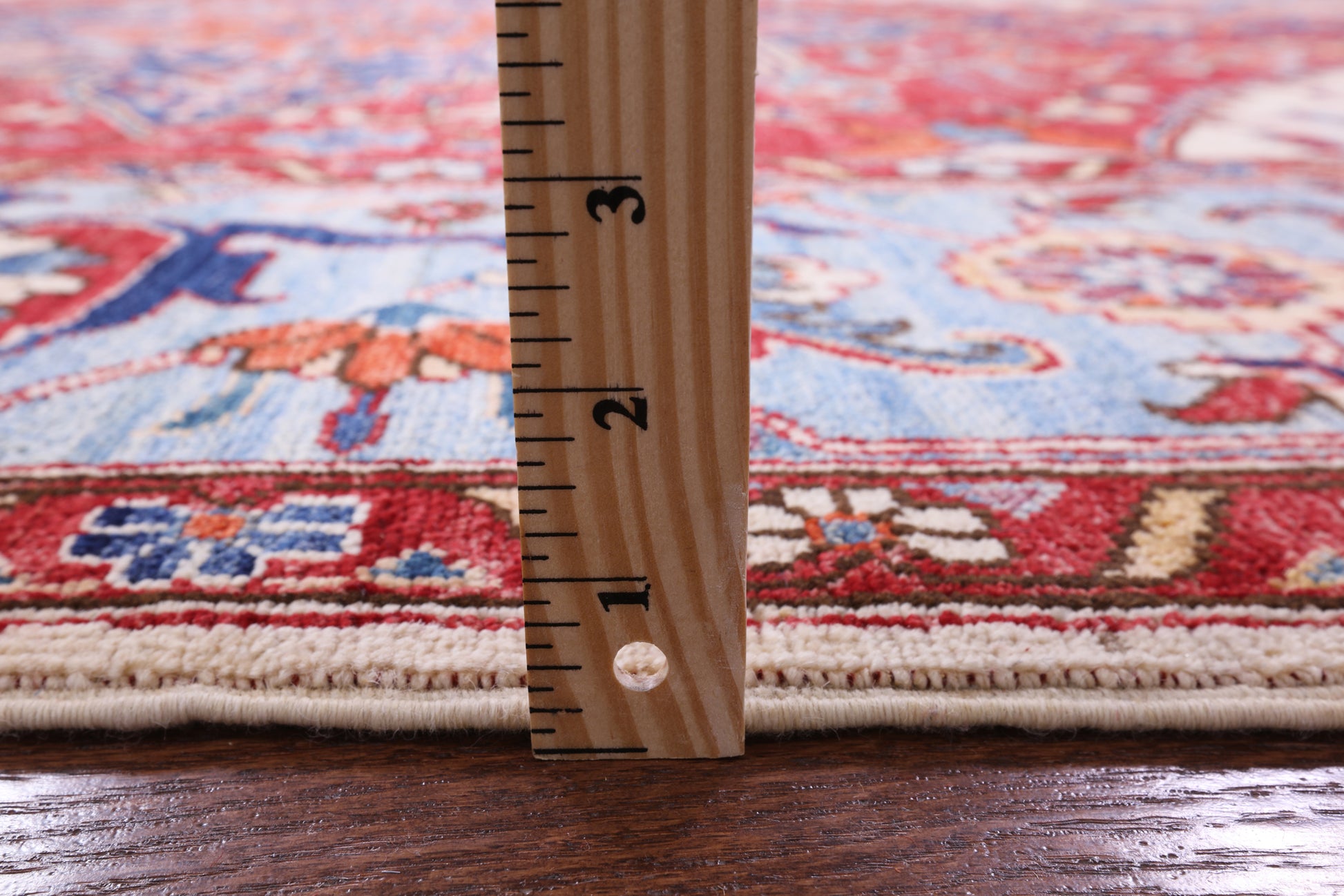 Red Persian Fine Serapi Hand Knotted Wool Rug - 8' 11" X 11' 9" - Golden Nile