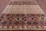 Tribal Persian Gabbeh Hand Knotted Wool Rug - 8' 6" X 9' 10" - Golden Nile