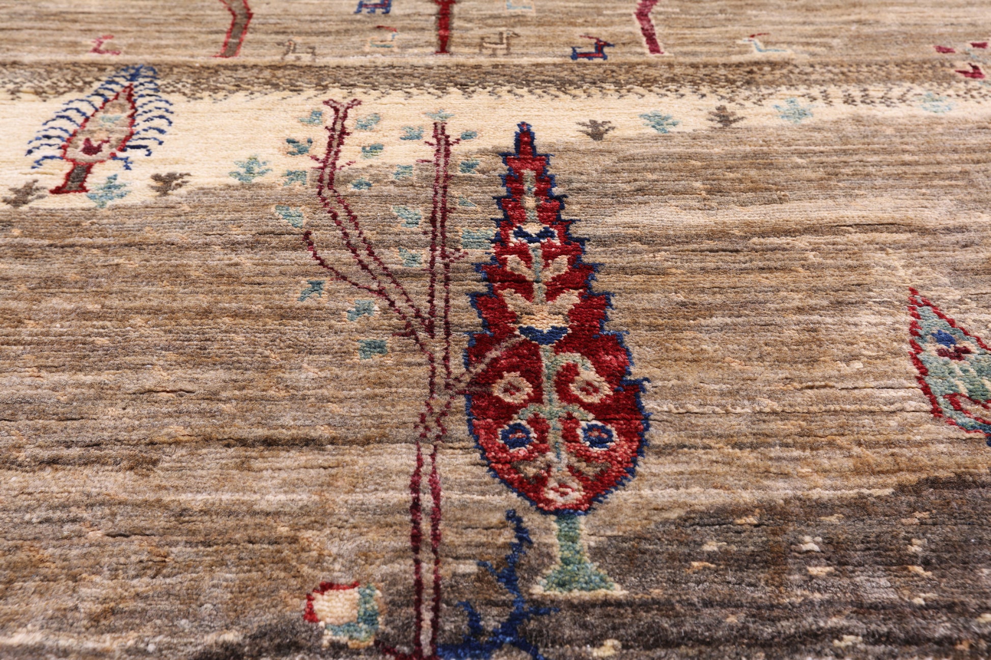 Tribal Persian Gabbeh Hand Knotted Wool Rug - 8' 3" X 9' 9" - Golden Nile