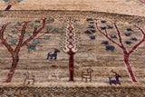 Tribal Persian Gabbeh Hand Knotted Wool Rug - 8' 3" X 9' 9" - Golden Nile