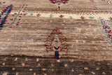 Tribal Persian Gabbeh Hand Knotted Wool Rug - 8' 3" X 9' 9" - Golden Nile