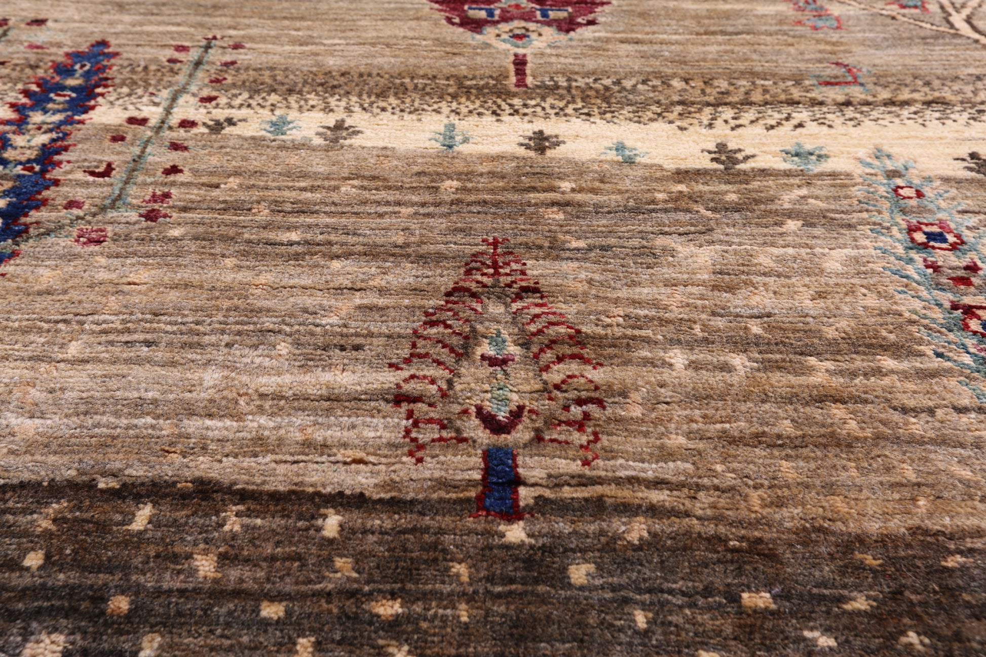 Tribal Persian Gabbeh Hand Knotted Wool Rug - 8' 3" X 9' 9" - Golden Nile
