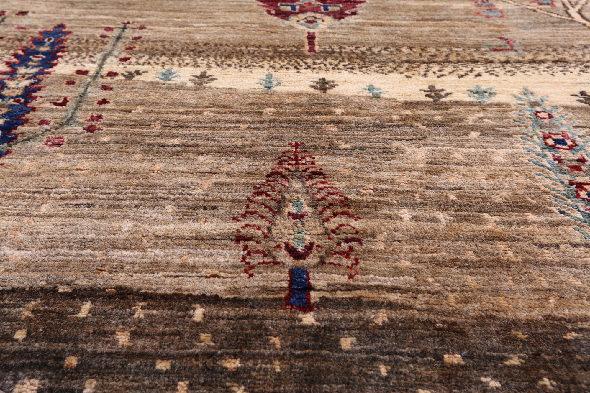 Tribal Persian Gabbeh Hand Knotted Wool Rug - 8' 3" X 9' 9" - Golden Nile