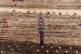 Tribal Persian Gabbeh Hand Knotted Wool Rug - 8' 3" X 9' 9" - Golden Nile