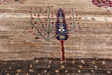 Tribal Persian Gabbeh Hand Knotted Wool Rug - 8' 3" X 9' 9" - Golden Nile
