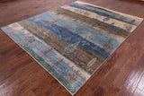 Tribal Persian Gabbeh Hand Knotted Wool Rug - 7' 11" X 9' 6" - Golden Nile
