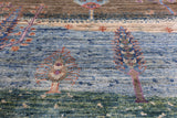 Tribal Persian Gabbeh Hand Knotted Wool Rug - 7' 11" X 9' 6" - Golden Nile