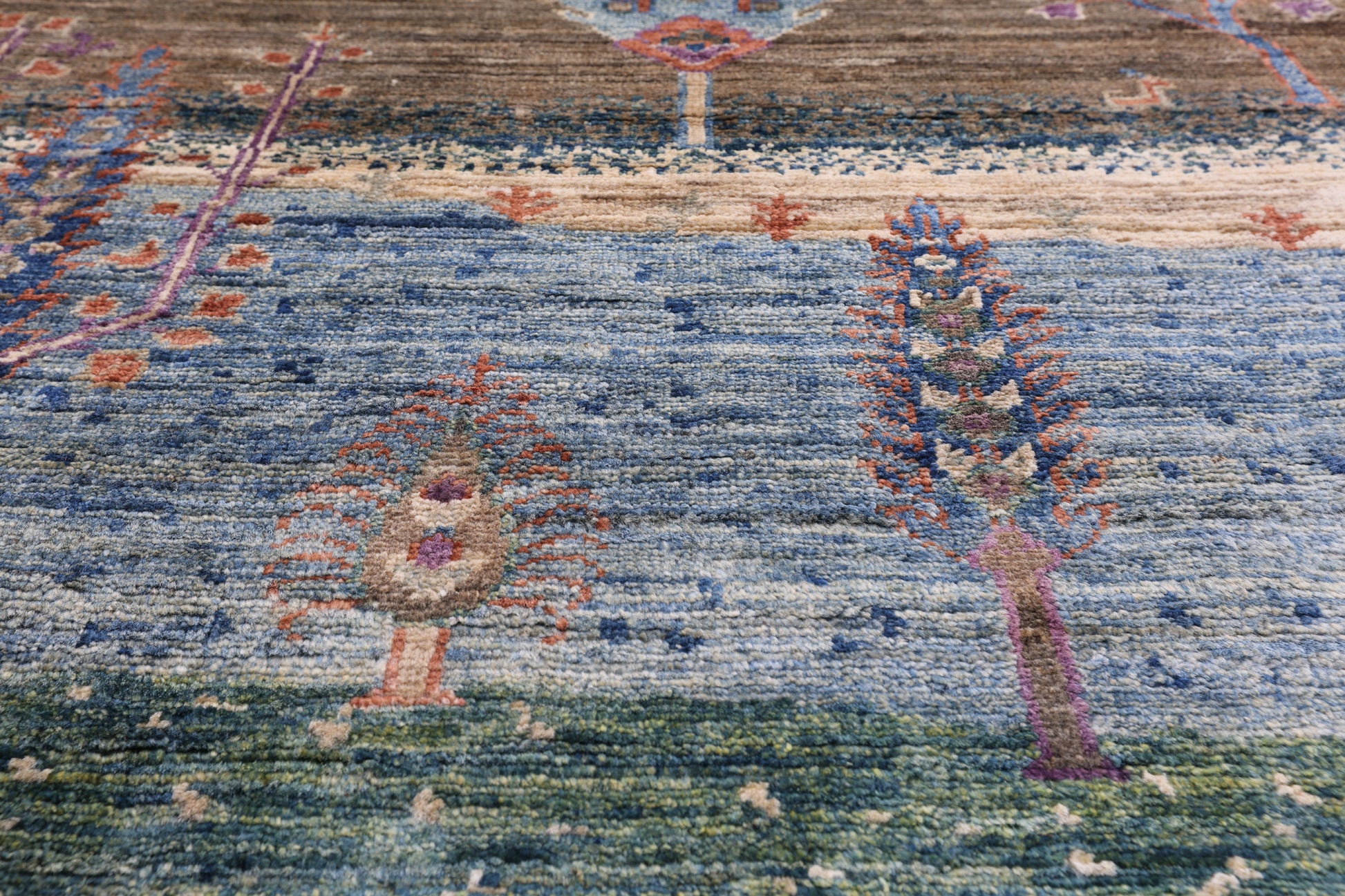 Tribal Persian Gabbeh Hand Knotted Wool Rug - 7' 11" X 9' 6" - Golden Nile