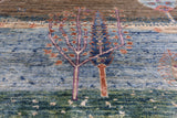 Tribal Persian Gabbeh Hand Knotted Wool Rug - 7' 11" X 9' 6" - Golden Nile