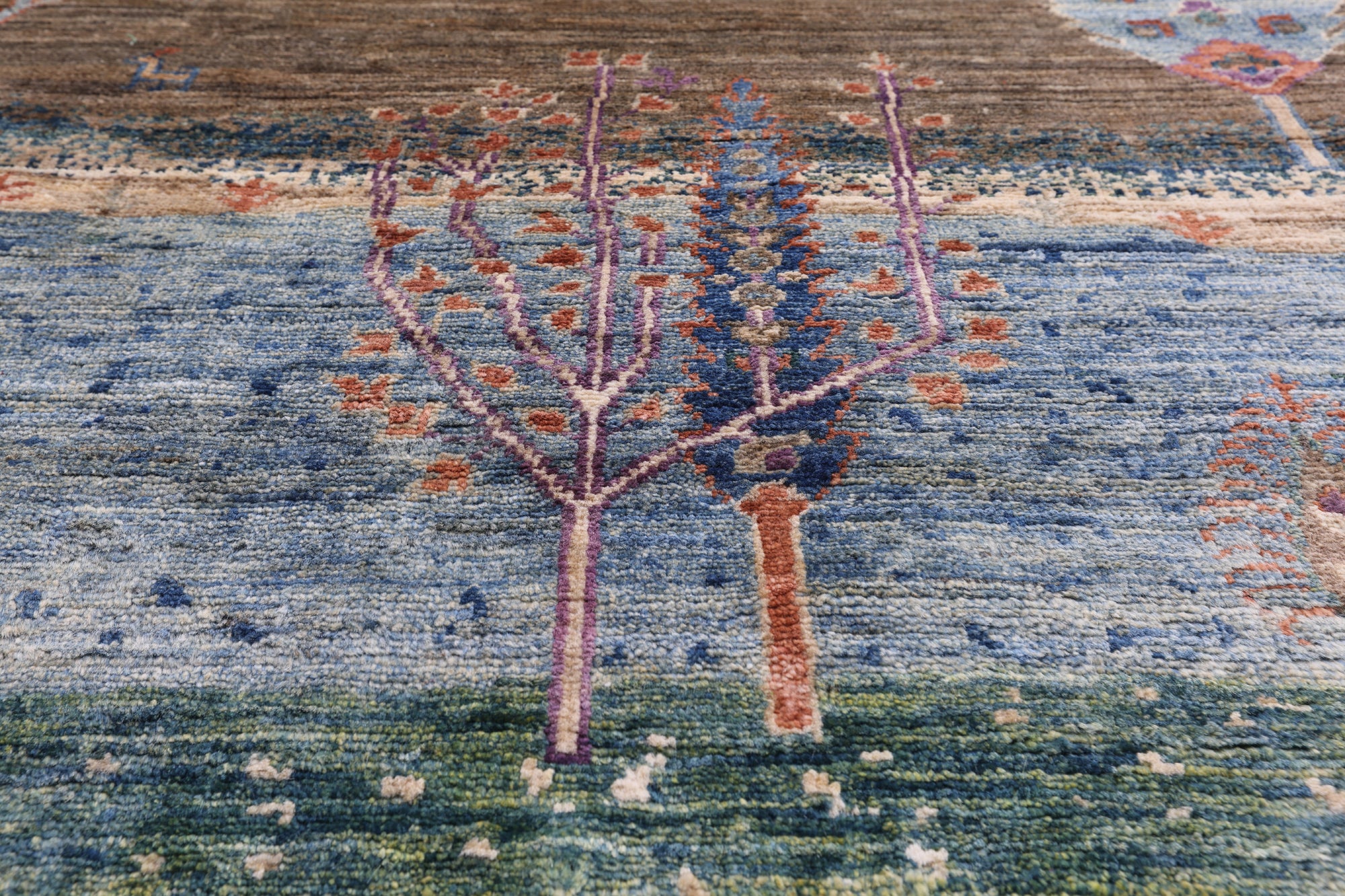 Tribal Persian Gabbeh Hand Knotted Wool Rug - 7' 11" X 9' 6" - Golden Nile
