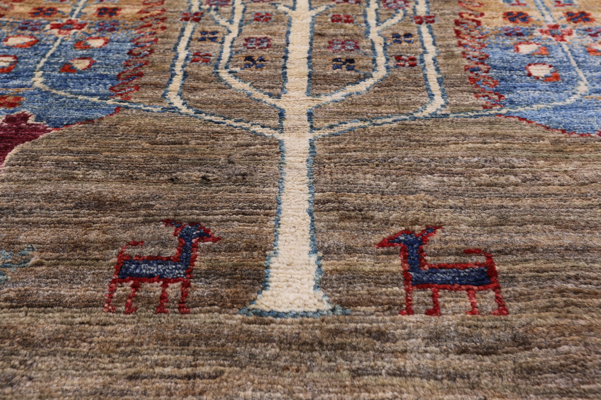 Tribal Persian Gabbeh Hand Knotted Wool Rug - 4' 11" X 6' 5" - Golden Nile