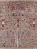 Tribal Persian Gabbeh Hand Knotted Wool Rug - 4' 11" X 6' 5" - Golden Nile