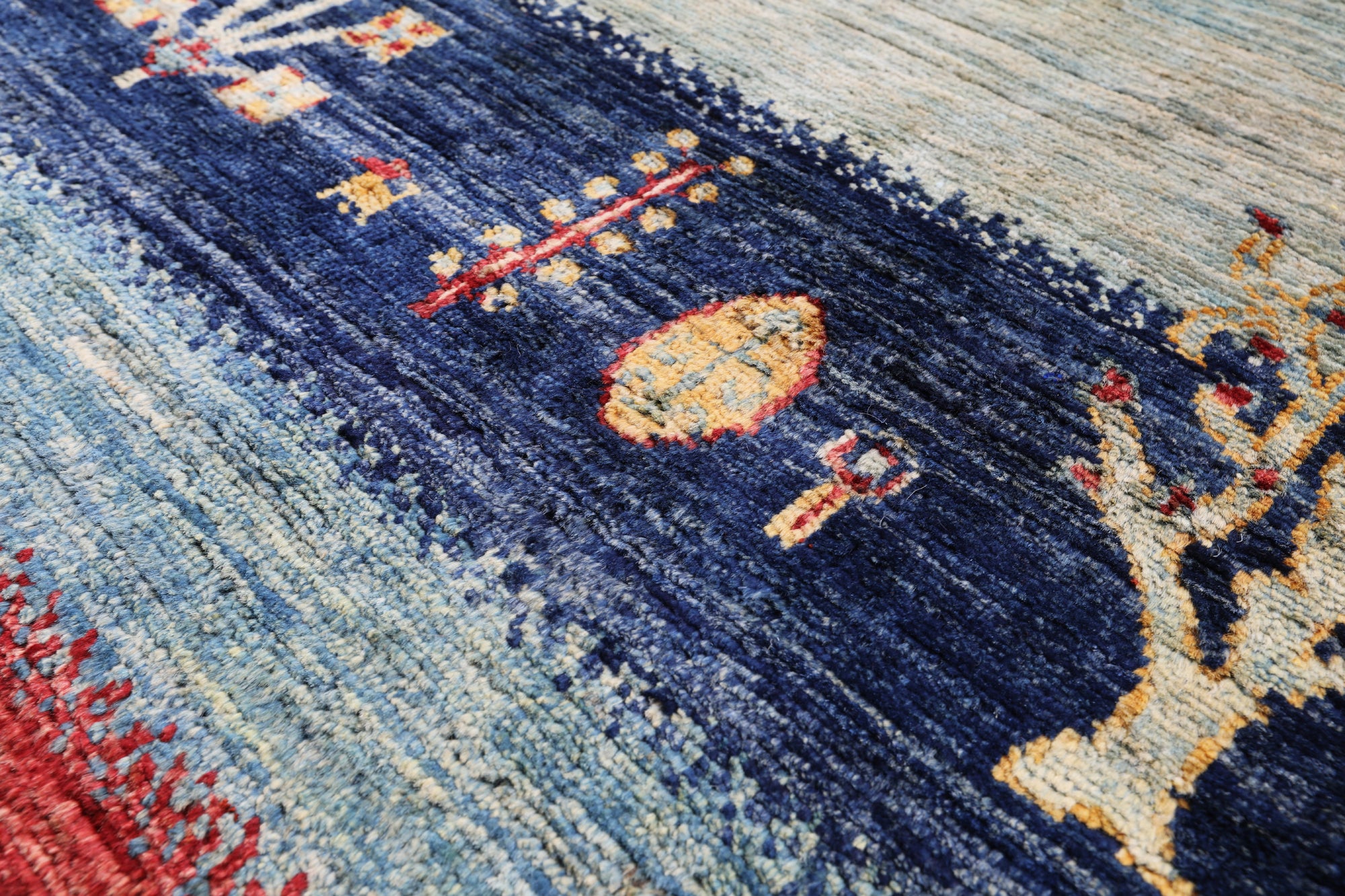 Tribal Persian Gabbeh Hand Knotted Wool Rug - 4' 11" X 6' 4" - Golden Nile
