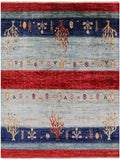 Tribal Persian Gabbeh Hand Knotted Wool Rug - 4' 11" X 6' 4" - Golden Nile