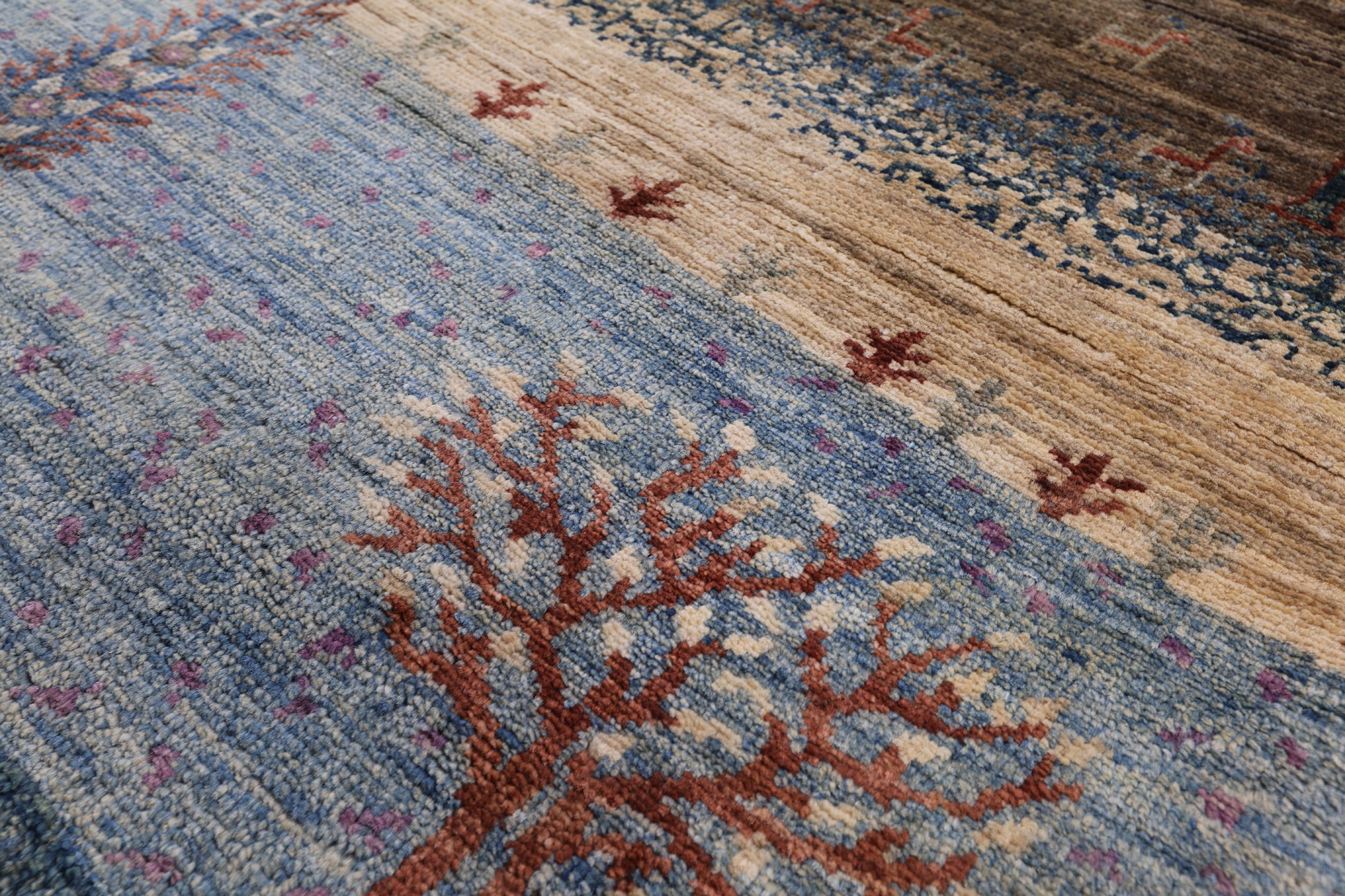 Tribal Persian Gabbeh Handmade Wool Rug - 8' 0" X 9' 8" - Golden Nile