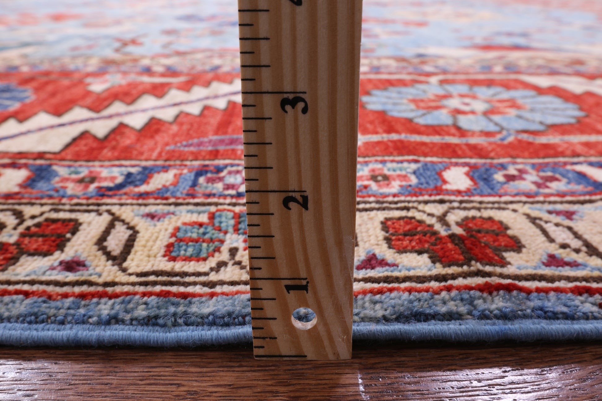 Blue Persian Fine Serapi Hand Knotted Wool Rug - 13' 8" X 22' 8" - Golden Nile