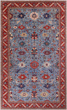 Blue Persian Fine Serapi Hand Knotted Wool Rug - 13' 8" X 22' 8" - Golden Nile