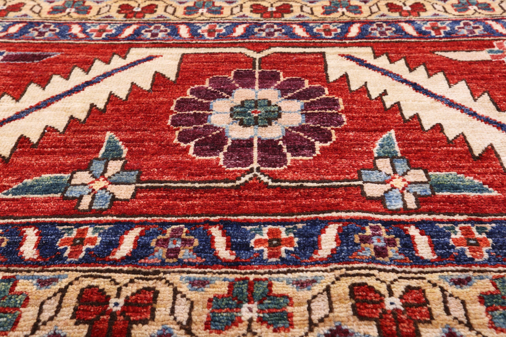 Blue Persian Fine Serapi Hand Knotted Wool Rug - 13' 8" X 22' 8" - Golden Nile