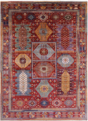 Red Persian Fine Serapi Hand Knotted Wool Rug - 8' 11