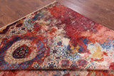 Abstract Modern Mamluk Hand Knotted Wool Rug - 8' 1" X 9' 8" - Golden Nile