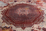 Abstract Modern Mamluk Hand Knotted Wool Rug - 8' 11" X 11' 10" - Golden Nile