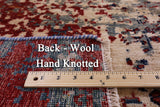 Abstract Modern Mamluk Hand Knotted Wool Rug - 8' 11" X 11' 10" - Golden Nile