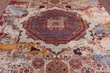 Abstract Modern Mamluk Handmade Wool Rug - 8' 2" X 9' 9" - Golden Nile