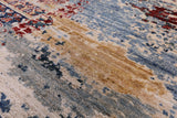 Abstract Modern Mamluk Handmade Wool Rug - 8' 2" X 9' 9" - Golden Nile