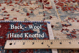 Abstract Modern Mamluk Handmade Wool Rug - 8' 2" X 9' 9" - Golden Nile