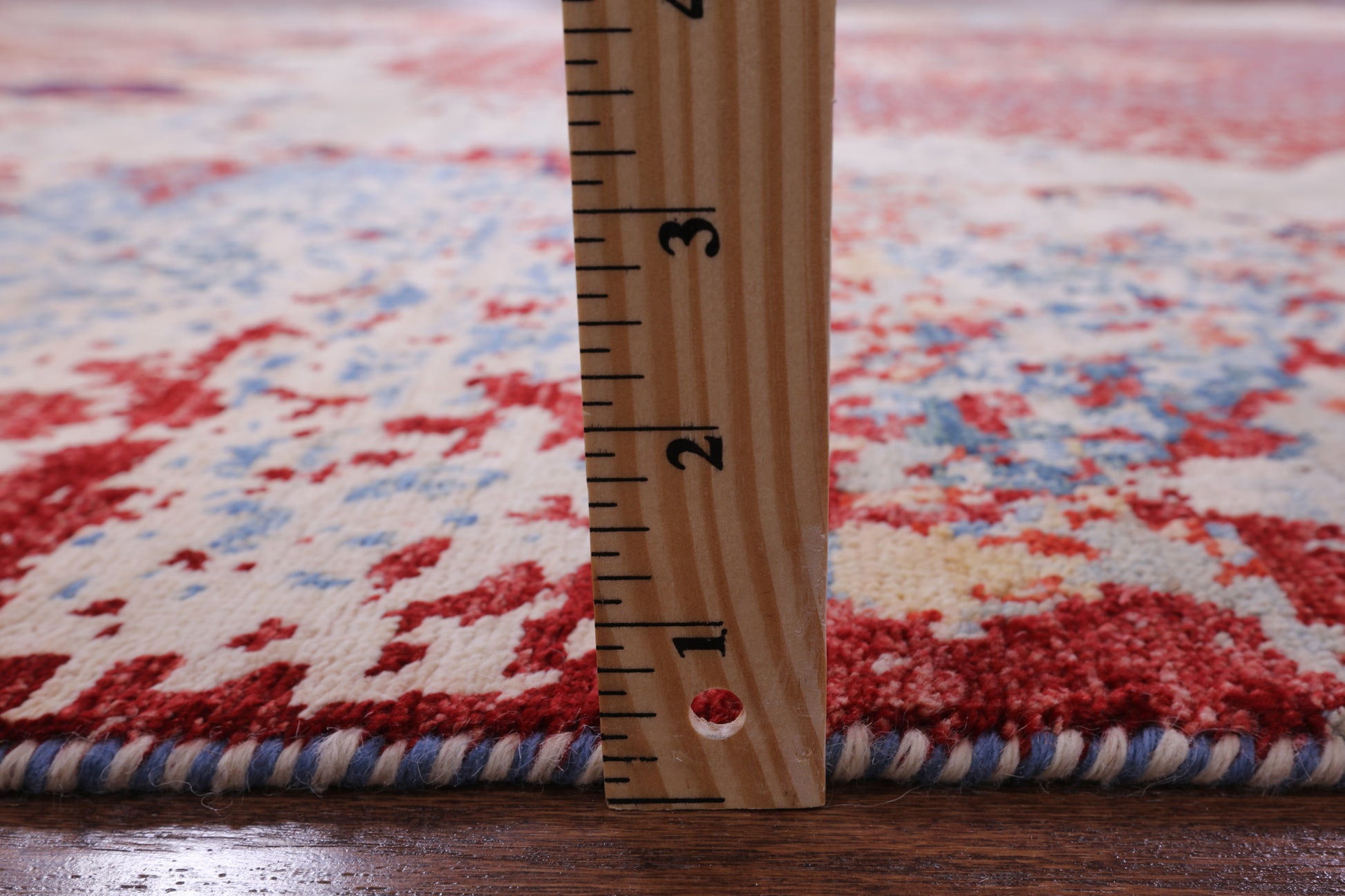 Abstract Modern Mamluk Handmade Wool Rug - 8' 2" X 9' 9" - Golden Nile