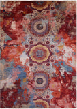 Abstract Modern Mamluk Handmade Wool Rug - 9' 10" X 13' 10" - Golden Nile