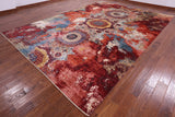 Abstract Modern Mamluk Handmade Wool Rug - 9' 10" X 13' 10" - Golden Nile