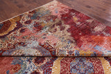 Abstract Modern Mamluk Handmade Wool Rug - 9' 10" X 13' 10" - Golden Nile