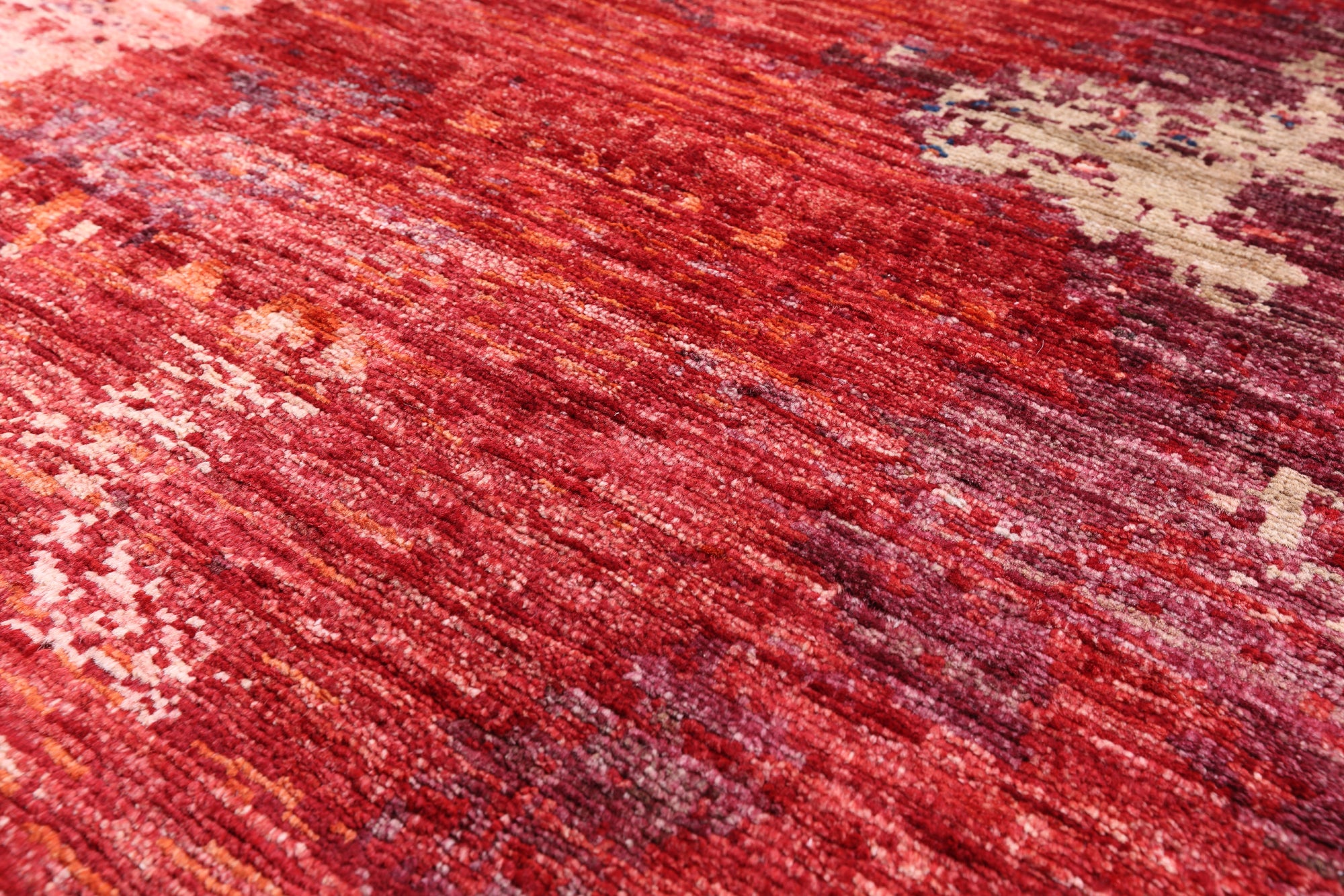 Abstract Modern Mamluk Handmade Wool Rug - 8' 0" X 10' 0" - Golden Nile